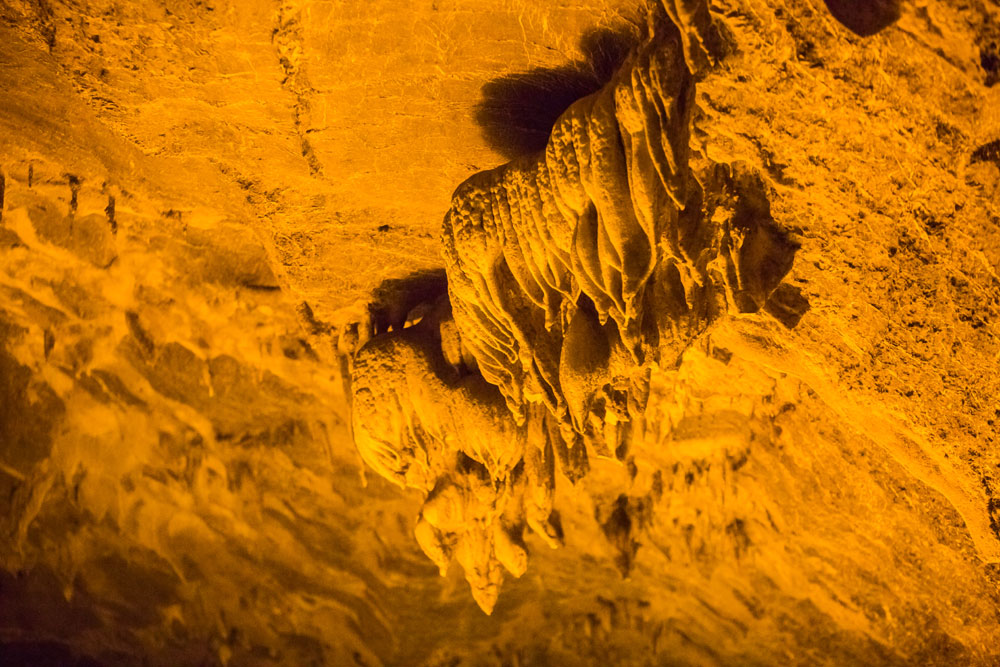 Stalactites inside the cave